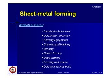 Chapter 6 – Sheet-metal Forming