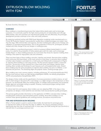 EXTRUSION BLOW MOLDING WITH FDM - Fortus