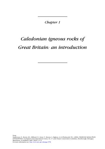Chapter 1 Caledonian igneous rocks of Great Britain - JNCC