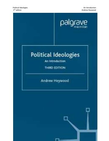 Political Ideologies An Introduction 3rd edition Andrew ... - Call me ghe