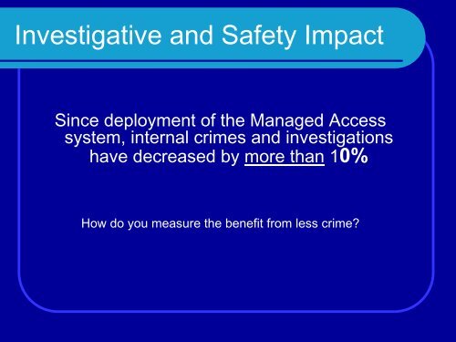 Preventing Unauthorized Cell Phone Use in Prisons Audrey McAfee ...