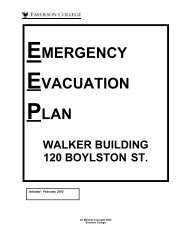 EMERGENCY EVACUATION PLAN - Emerson College