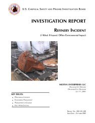 Final Investigation Report - US Chemical Safety and Hazard ...