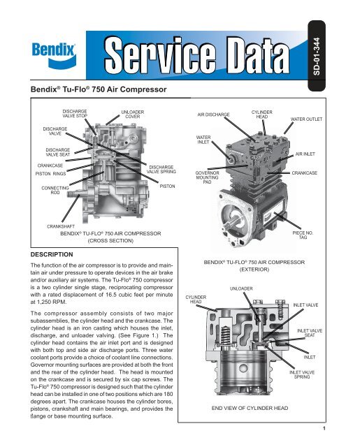 Bendix air compressor diagram