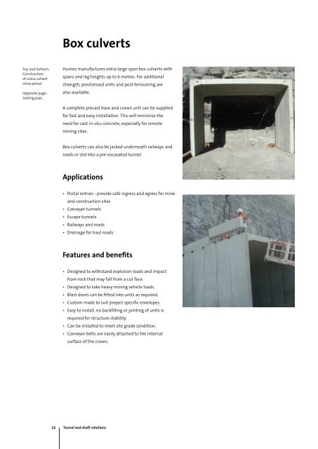 Tunnel and shaft solutions brochure - Humes