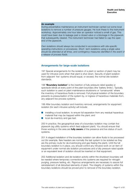 The safe isolation of plant and equipment (HSG253) - Health and ...