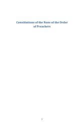 Constitutions of the Nuns of the Order of Preachers