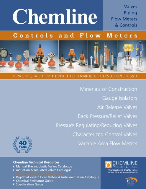 Controls and Flow Meters - Chemline Plastics Limited