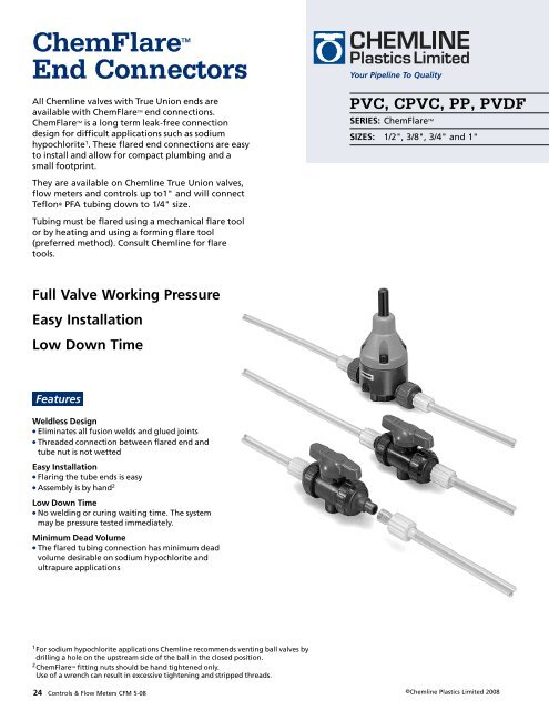 Controls and Flow Meters - Chemline Plastics Limited