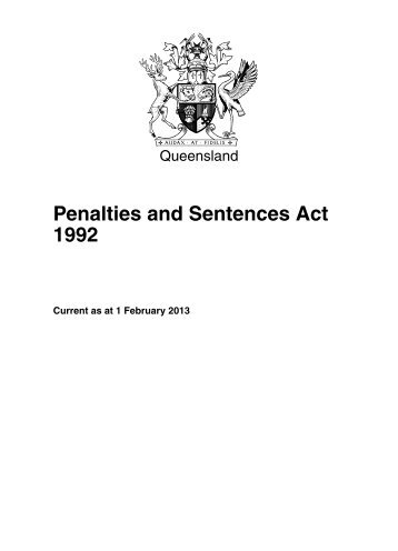 Penalties and Sentences Act 1992 - Queensland Legislation