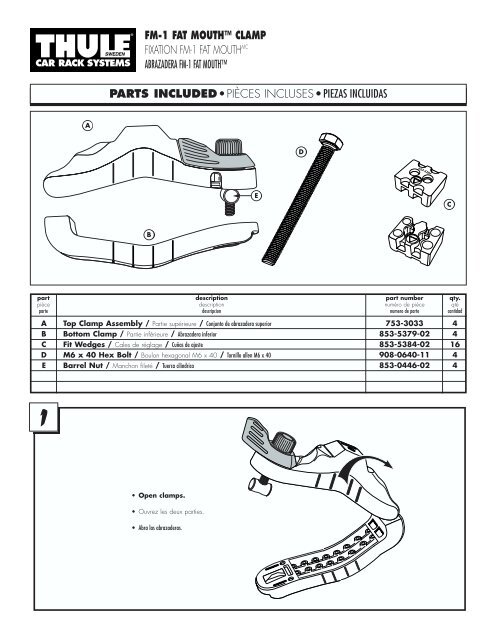 Thule fat mouth clamp hotsell