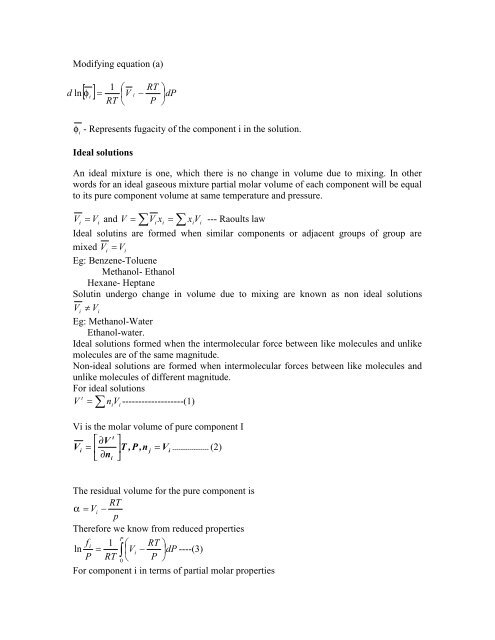 Fugacity: It is derived from Latin, expressed as fleetness or escaping ...