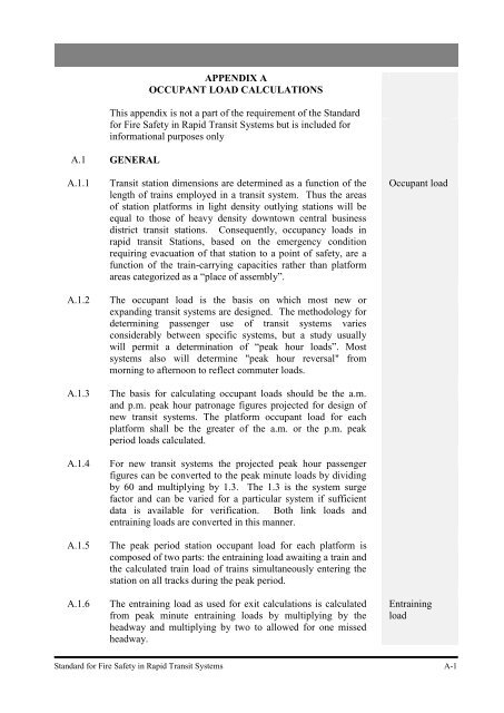 Standard for Fire Safety in Rapid Transit Systems - Singapore Civil ...