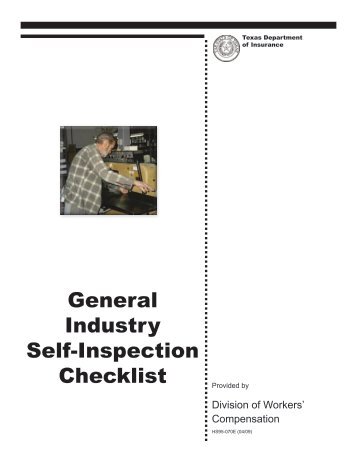 General Industry Self-Inspection Checklist - Texas Department of ...