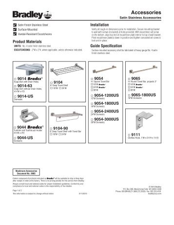 Satin Stainless Steel Accessories