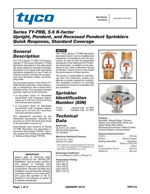 Fire Sprinkler Wrench | Tyco® W-Type 7 | Recessed | 56-850-4-001