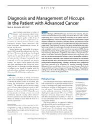 Diagnosis and Management of Hiccups in the Patient - Oncology ...