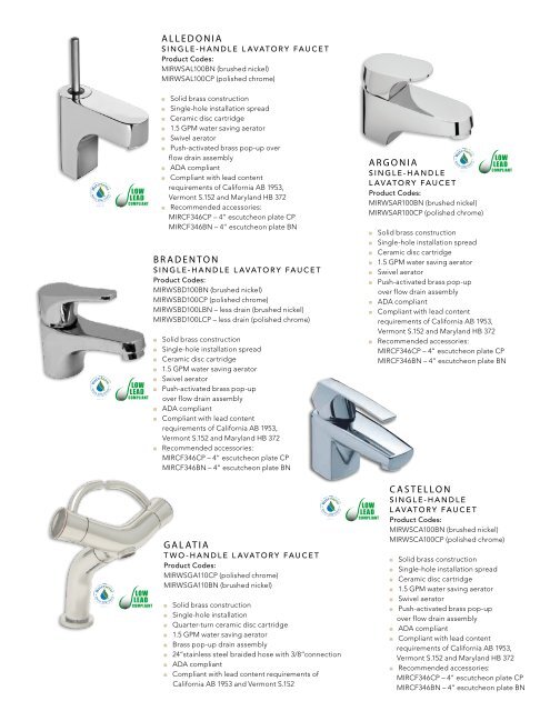 Designer faucets & Accessories - Ferguson Enterprises, Inc.