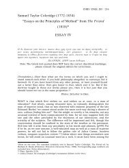 Samuel Taylor Coleridge (1772-1834) “Essays on the Principles of ...