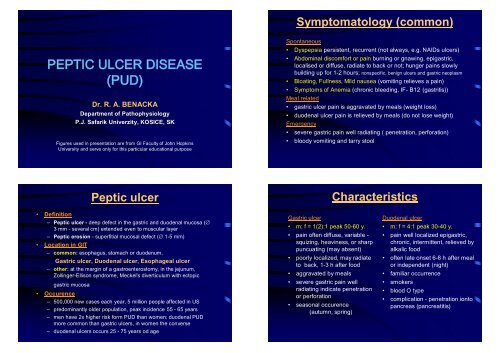 Peptic Ulcer Disease - Diagnosis