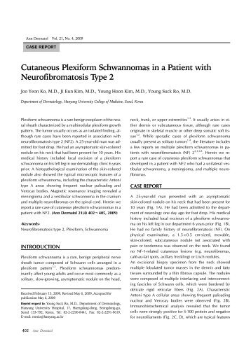 Cutaneous Plexiform Schwannomas in a Patient with ...