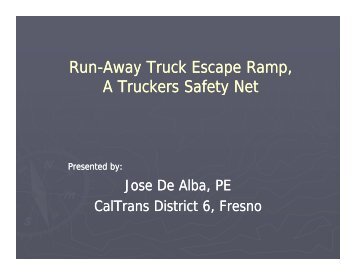 Run-Away Truck Escape Ramp, Away Truck Escape Ramp, A Truckers ...