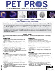 (FDG) PET and PET/CT Practice Guidelines in Oncology - Society of ...