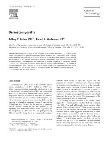 Dermatomyositis - The Myositis Association