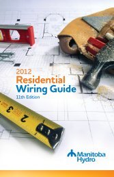 2012 Residential Wiring Guide, 11th Edition - Manitoba Hydro