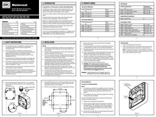 Installation Manual - MK Electric