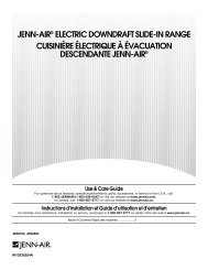 jenn-air electric downdraft slide-in range cuisinière - Appliance ...
