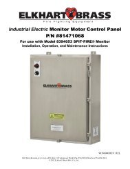 Industrial Electric Monitor Motor Control Panel P/N ... - Elkhart Brass