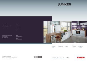 Built-in Appliances Sales Manual 2011 - Junker