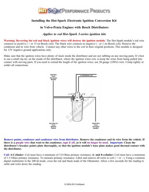 Instructions - Hot-Spark Performance Products - Electronic Ignition ...