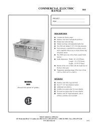 COMMERCIAL ELECTRIC RANGE - MKE