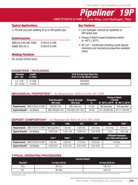 Consumeables Catalog - Lincoln Electric