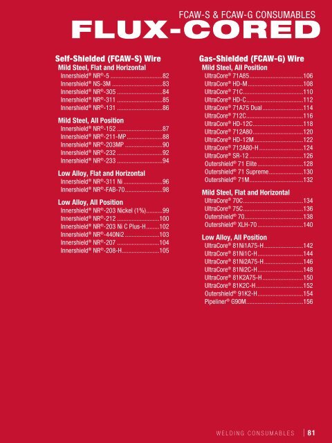 Consumeables Catalog - Lincoln Electric