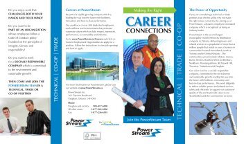 Making the Right Career Connections brochure - PowerStream