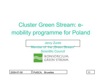 Cluster Green Stream: e- mobility programme for Poland - PolSCA