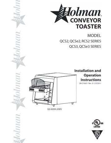 Conveyor Toaster