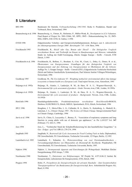 Life-Cycle-Assessment for Stoves and Ovens - ESU-services Ltd.