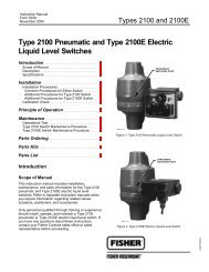 Type 2100 Pneumatic and Type 2100E Electric Liquid Level Switches