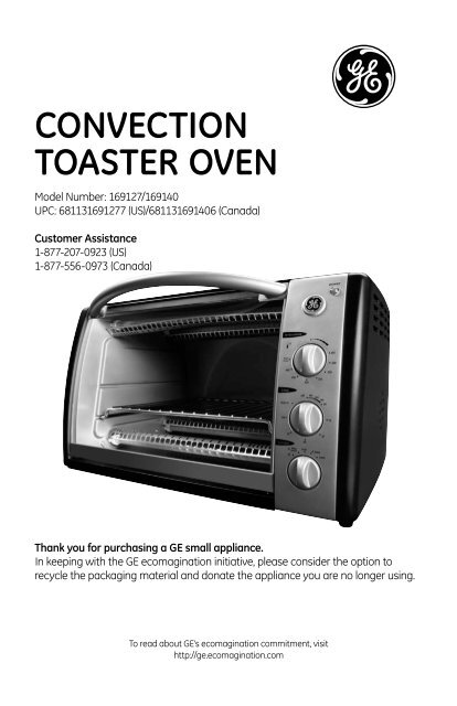 ConveCTion ToasTer oven - GE :: Housewares