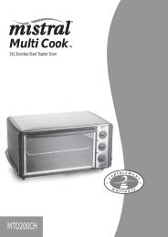 Operating Instructions - MTO200CH Mistral 14L Stainless ... - Clipsal