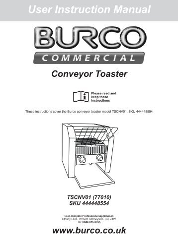 User Instruction Manual - Burco