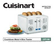 CPT-190 Countdown Metal 4-Slice Toaster - Cuisinart