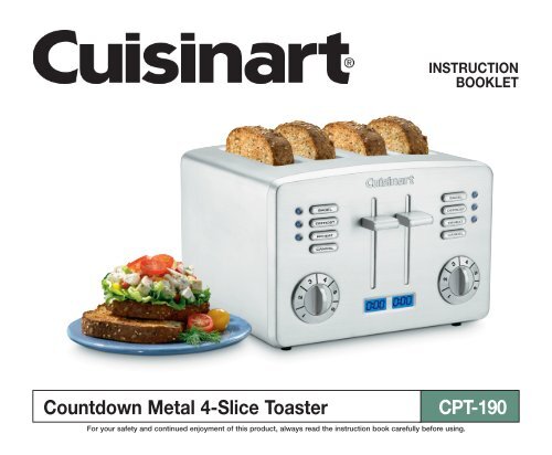 CPT-190 Countdown Metal 4-Slice Toaster - Cuisinart