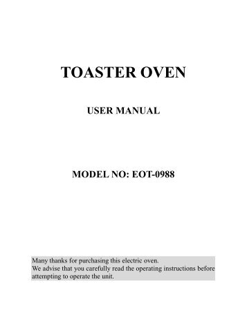 TOASTER OVEN - Elba