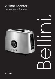 2 Slice Toaster - Bellini Cooking Appliances