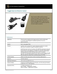 Toggle-Style Air/Electric Switch - GT Development Corporation